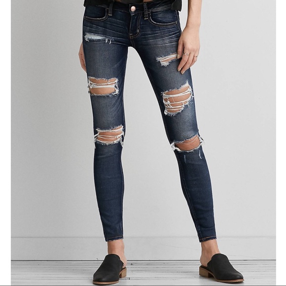 American Eagle Super Stretch Distressed Jeans